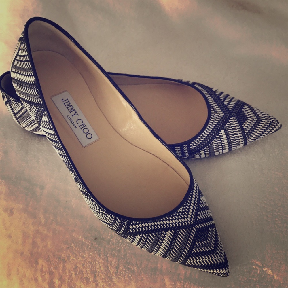 Jimmy Choo Black & White flats